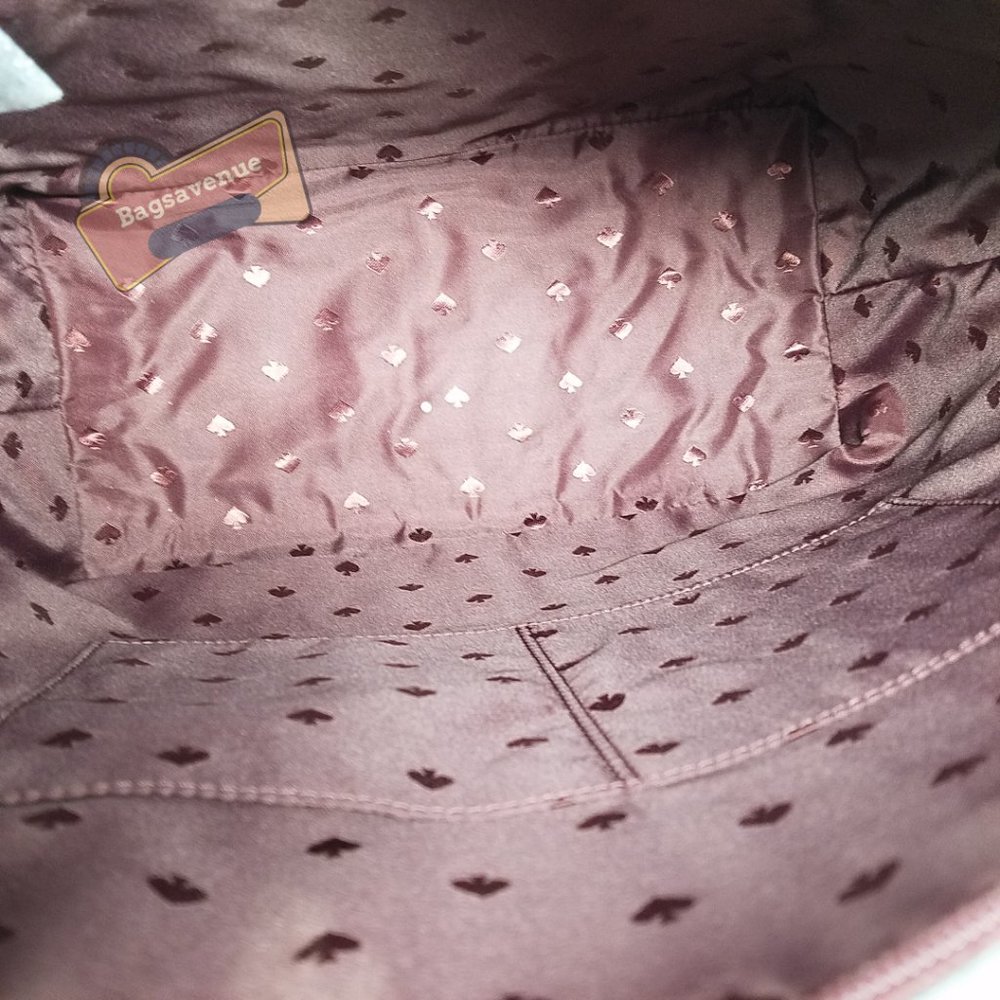 #bagsavenue Penny Greta Court Cherrywood Glitter Maroon Glitter Tote Kate Spade - Picture 7 of 14